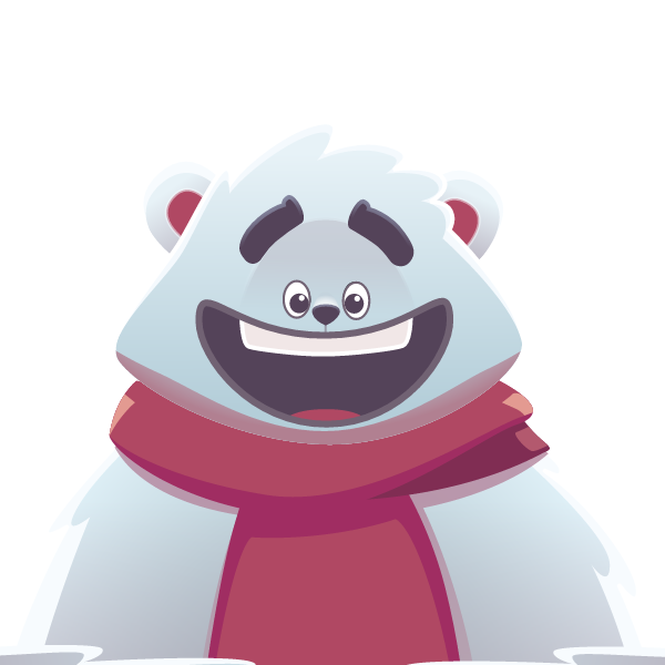 Lirou, l'ours polaire mascotte de l'application Apprendre à Lire