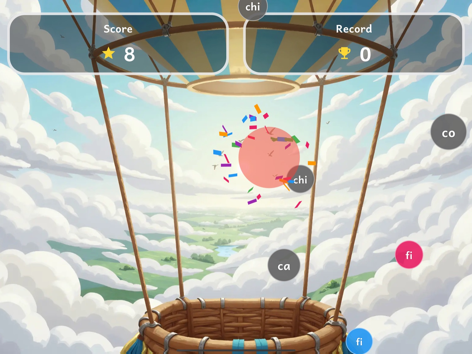 Le jeu Bulles de son en cours