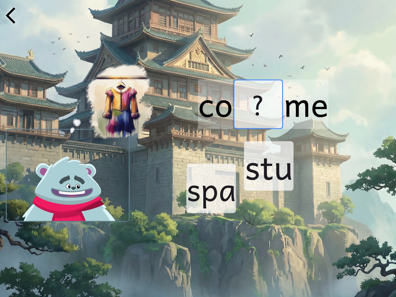Un niveau en jeu devant la pagode