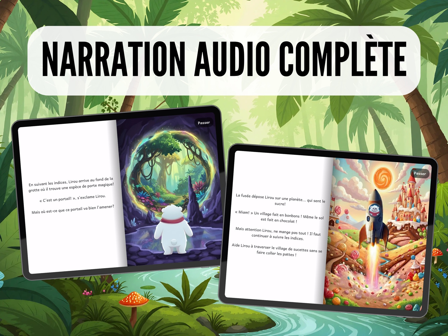 Visuel promotionnel — narration audio complète