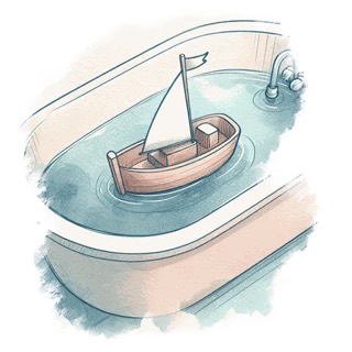 Illustration du mot « bateau », pour travailler le son « b »