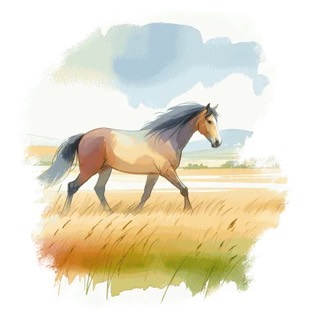 Illustration du mot « cheval », pour travailler le son « ch »