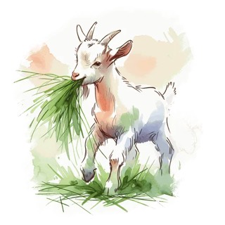 Illustration du mot « chèvre », pour travailler le son « ch »