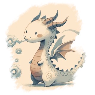 Illustration du texte « Le dragon qui avait peur du noir »
