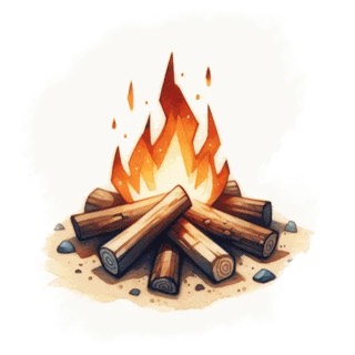 Illustration du mot « feu », pour travailler le son « eu » (eu, œu)