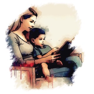 Illustration du mot « maman », pour travailler le son « m »