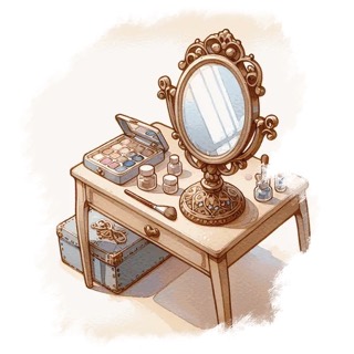 Illustration du mot « miroir », pour travailler le son « m »