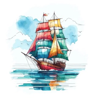 Illustration du mot « navire », pour travailler le son « v »