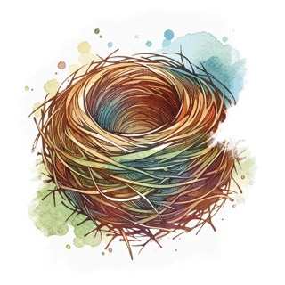 Illustration du mot « nid », pour travailler le son « n »