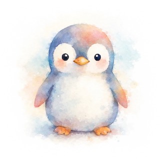 Illustration du mot « pingouin », pour travailler le son « in » (in, ain, ein, im)