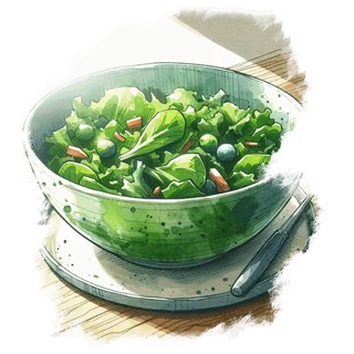 Illustration du mot « salade », pour travailler le son « a »
