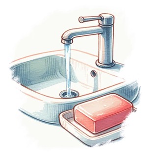 Illustration du mot « savon », pour travailler le son « s »