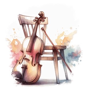 Illustration du mot « violon », pour travailler le son « v »