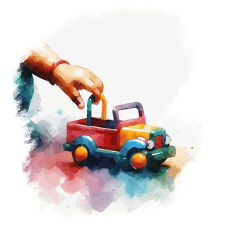 Illustration du mot « voiture », pour travailler le son « v »