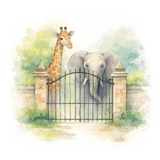 Illustration du mot « zoo », pour travailler le son « z »